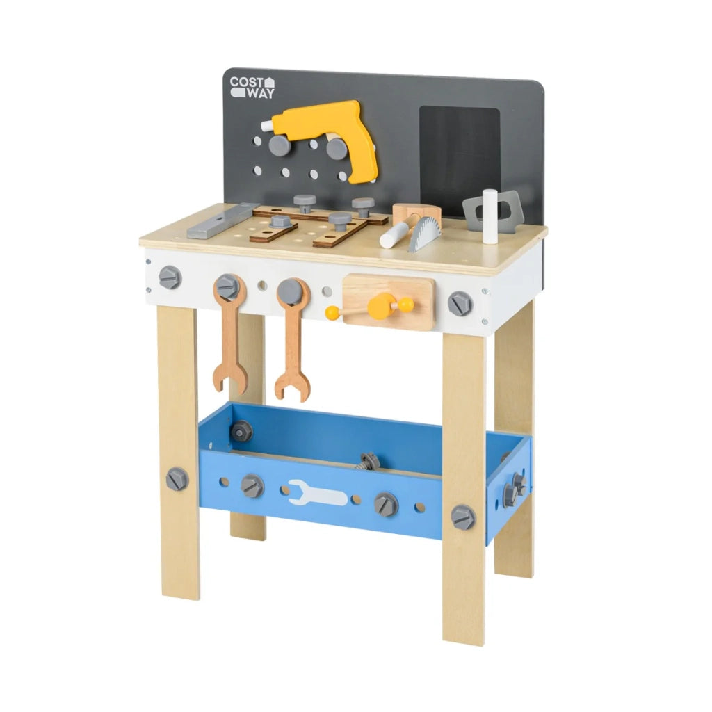 Banco da lavoro per bambini 51 x 28 x 72 cm con lavagna e ripiano portaoggetti in MDF multicolore 20_0014744
