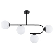 Lampada a sospensione Stellar nera 4 luci E14 Alfa