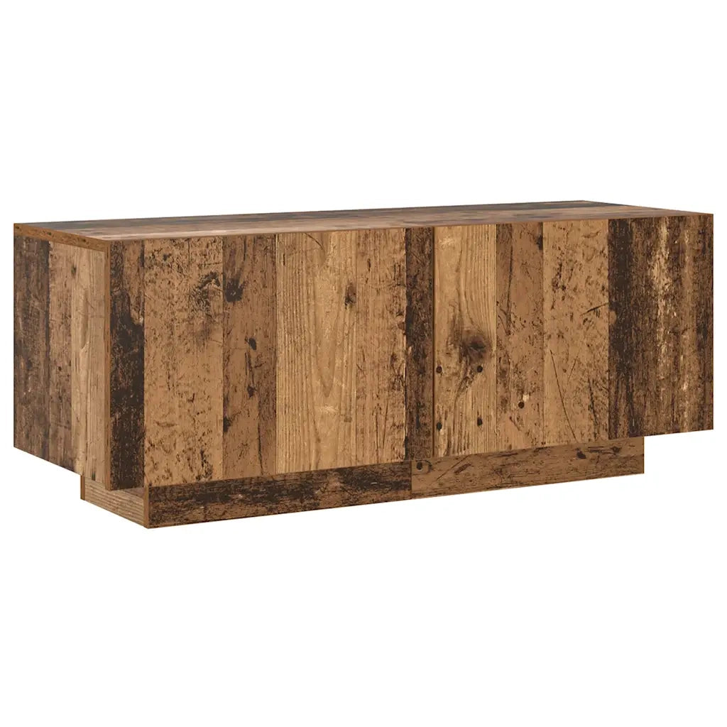 Mobile Porta TV con LED Legno Antico 200x35x40 cm Truciolato