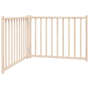 Cancelletto di sicurezza pieghevole per cani 2 pannelli 160 cm legno massello di abete marrone 02_0023054