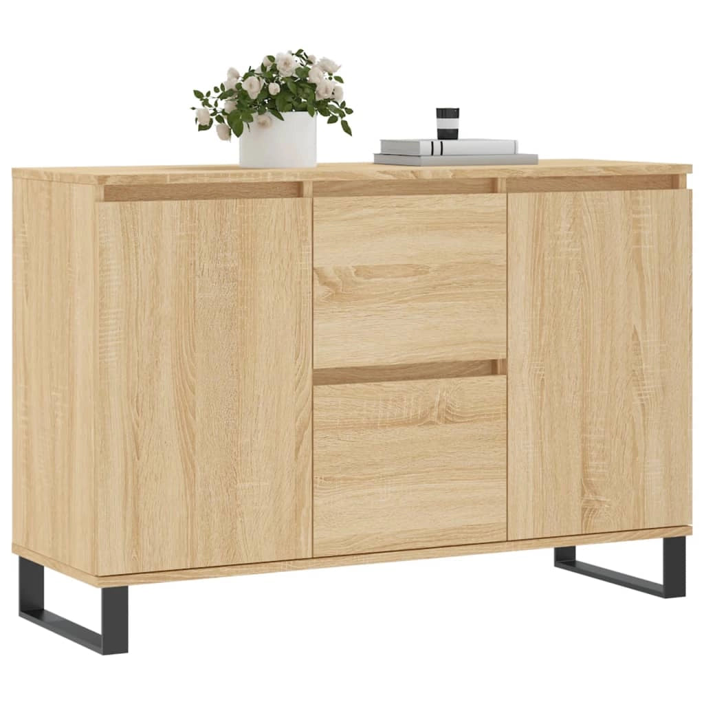 Buffet credenza cassettiera armadio mobile contenitore organizer cucina soggiorno rovere Sonoma 104 x 35 x 70 cm legno ingegnerizzato marrone 02_0031488