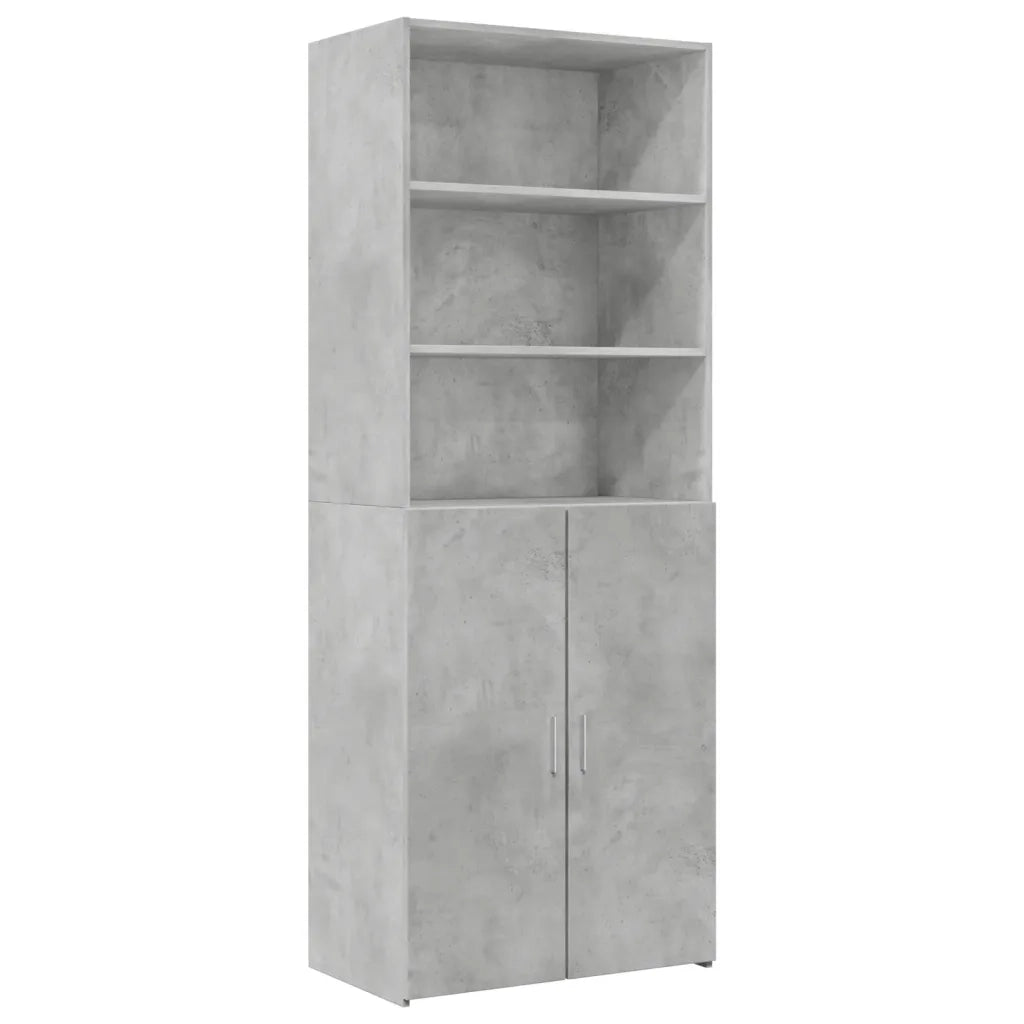 vidaXL Armadietto Grigio Cemento 70x42,5x225 cm in Truciolato