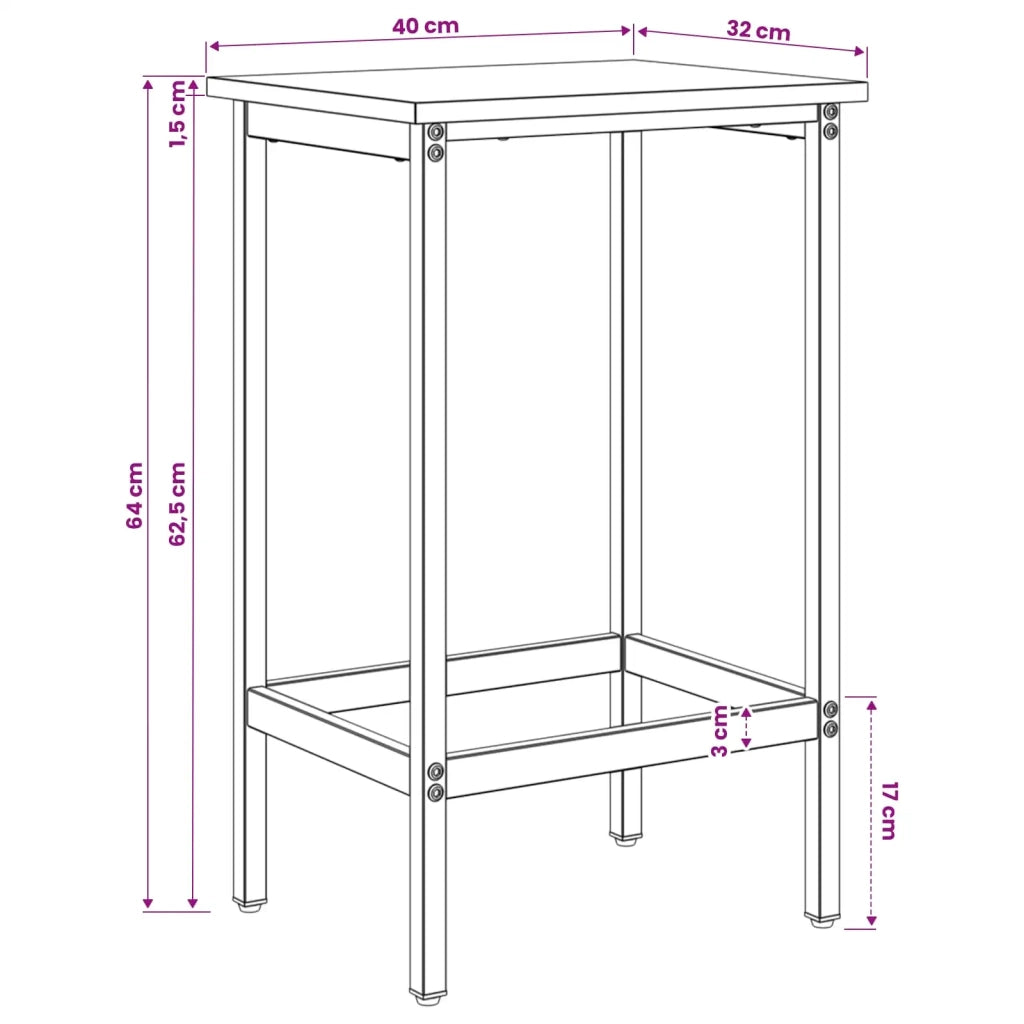 Sgabello da bar 2 pcs Legno antico 40 x 32 x 64 cm 8006136