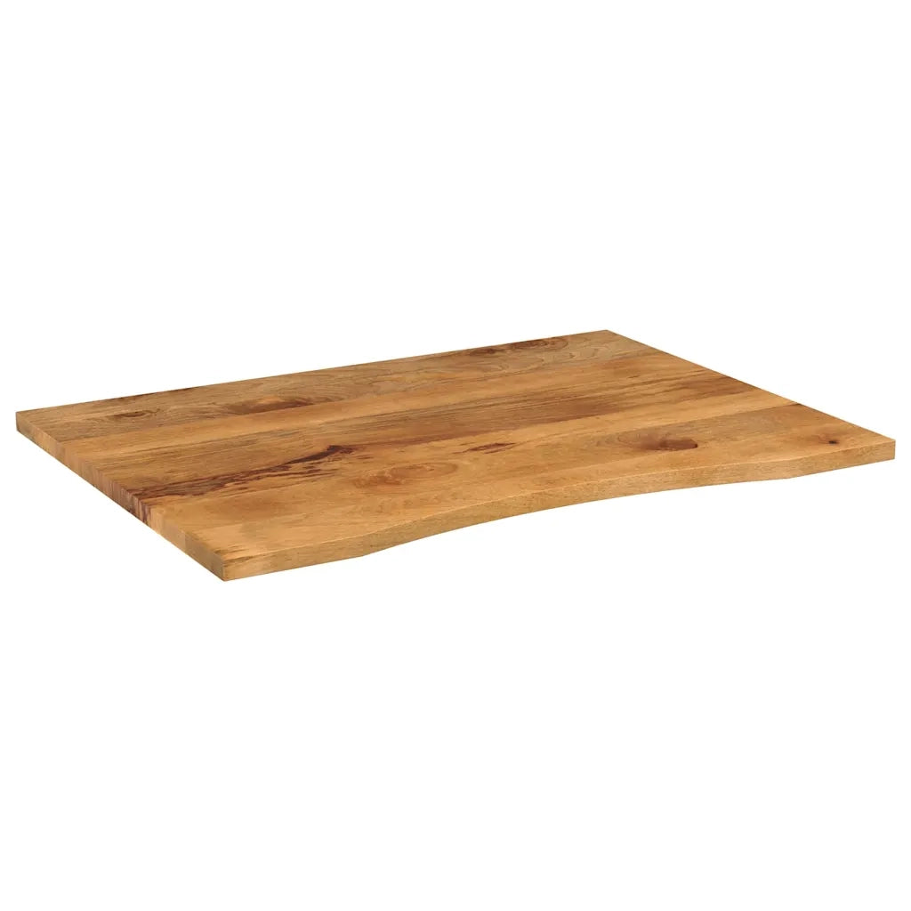 Piano Scrivania con Curva 110x80x2,5cm Massello Grezzo di Mango
