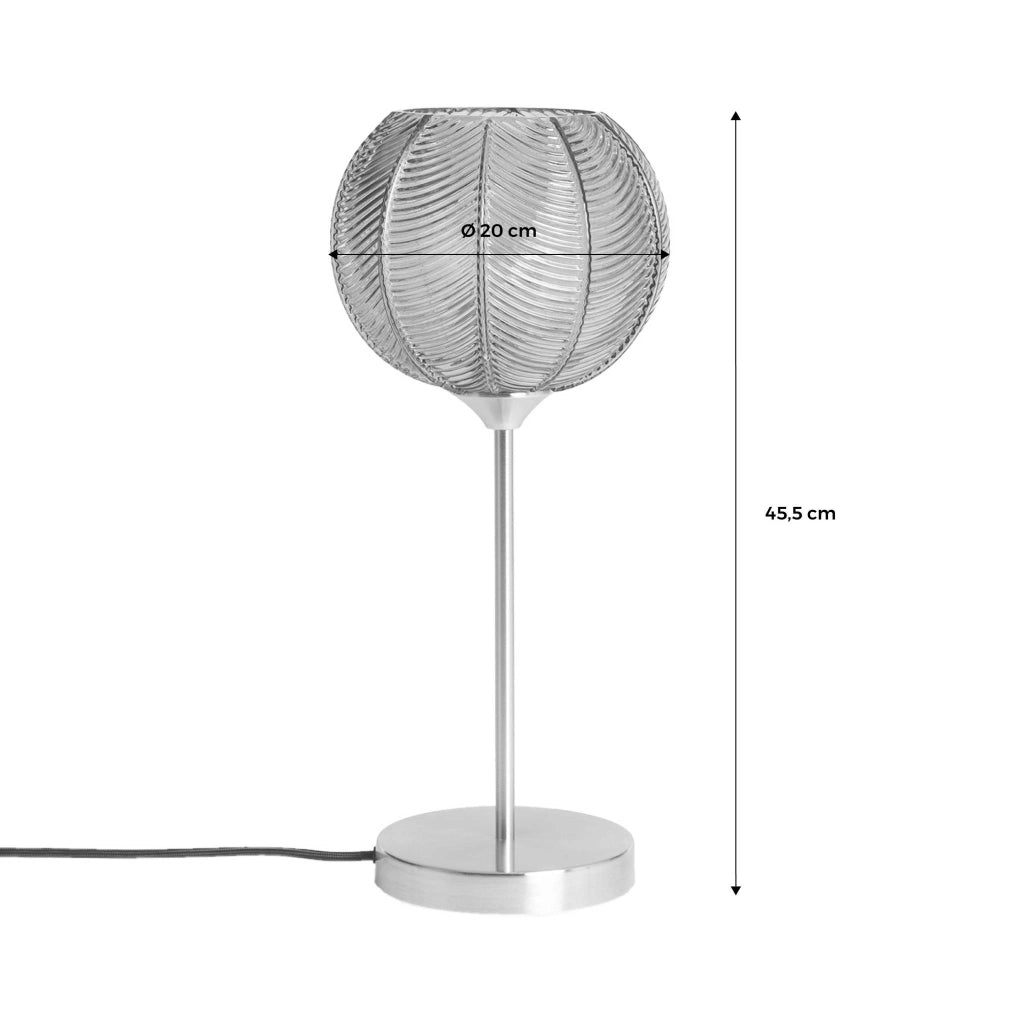 Lampada in metallo e vetro, 20cm, verde