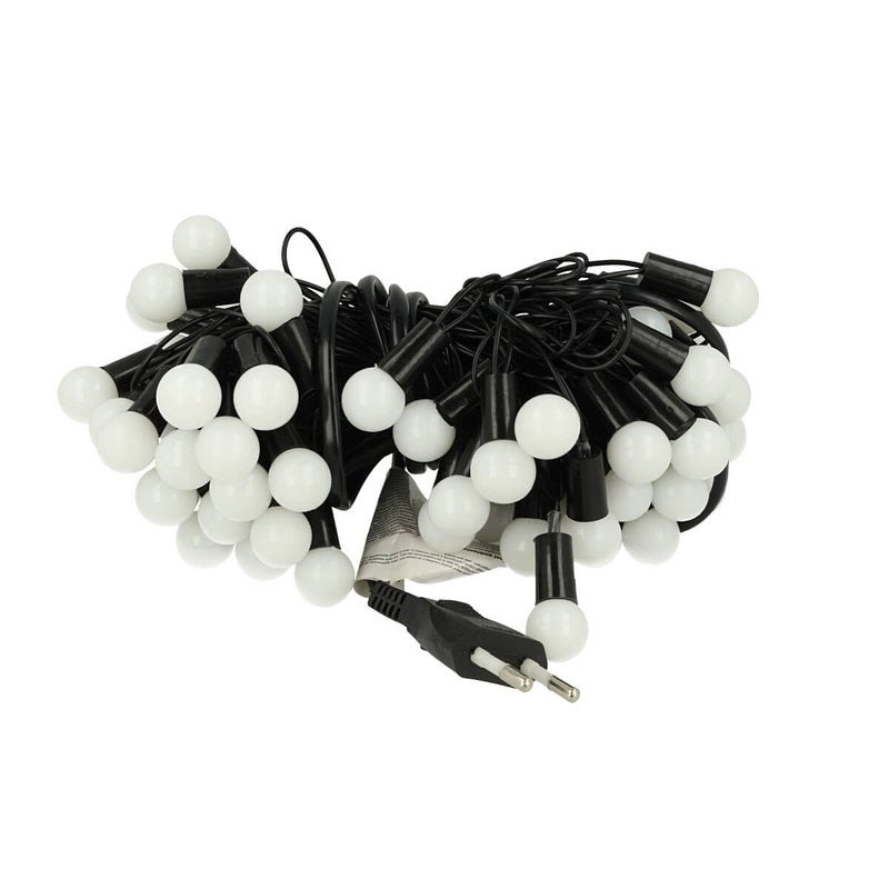 Mini Lucciole 60 Led Multicolori RGB Forma Pallina Rotonda Per Decorazione Natale Filo Nero 8,8 metri Uso Interno CS31050