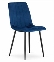 Sedia VALORA JEWA - Design ergonomico in velluto blu navy x 1