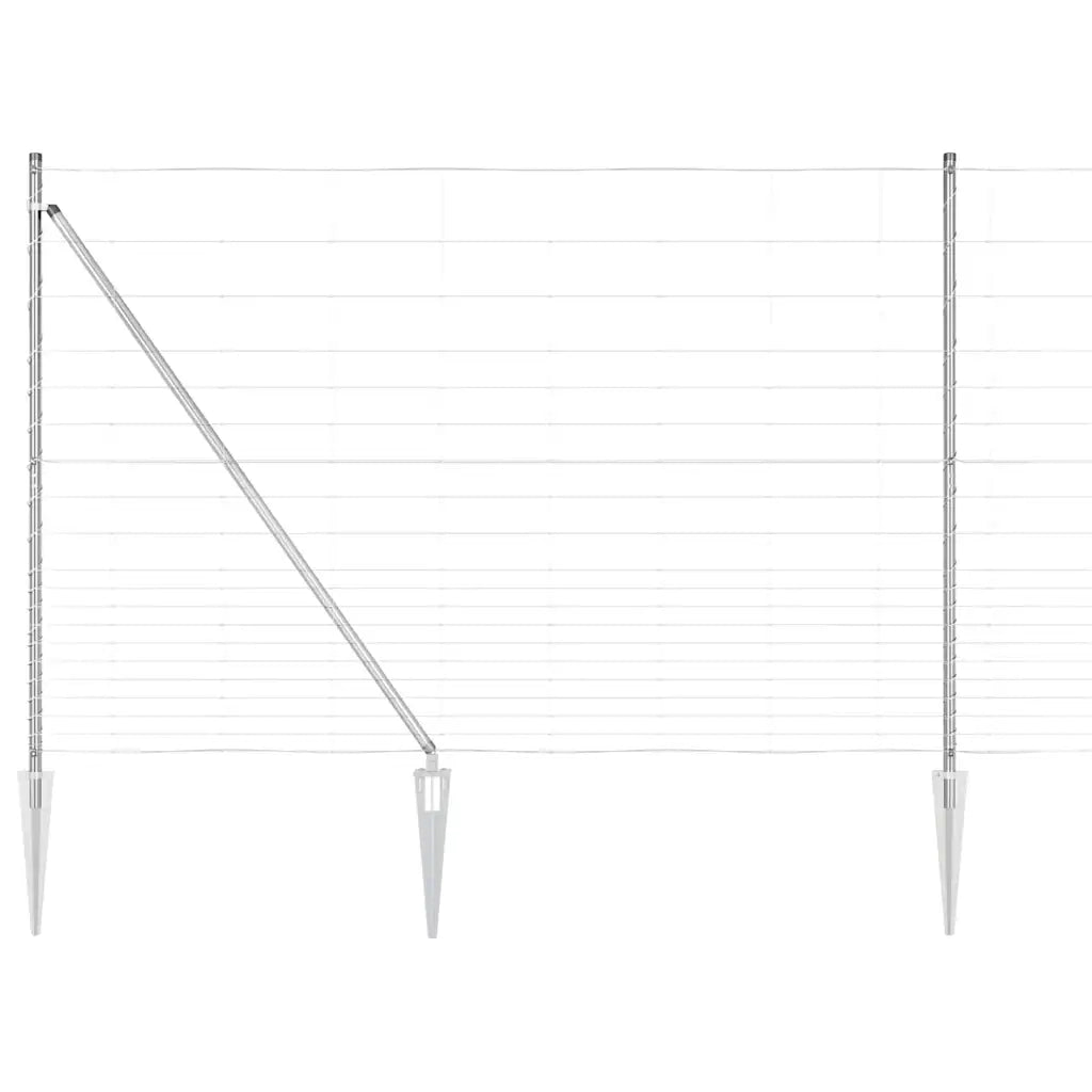 Palo della recinzione Zincato 25 x 1,6 m Acciaio 3351442