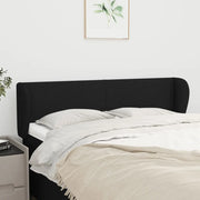 Testiera ad Orecchio-Testata con Orecchie Nera 147x23x78/88 cm in Tessuto 812678