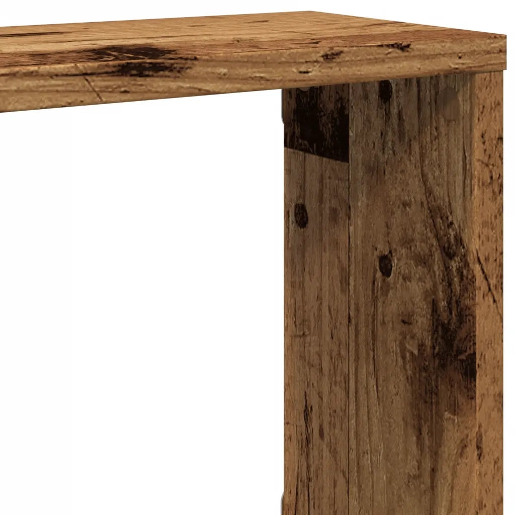 Mensole Parete a Cubo 2 pz Legno Vecchio 100x15x30cm Truciolato 856582