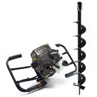 Mototrivella a benzina, motore a 2 tempi di 3 CV 63,3 ccm, con punta elicoidale Ø150mm, uso 2 persone