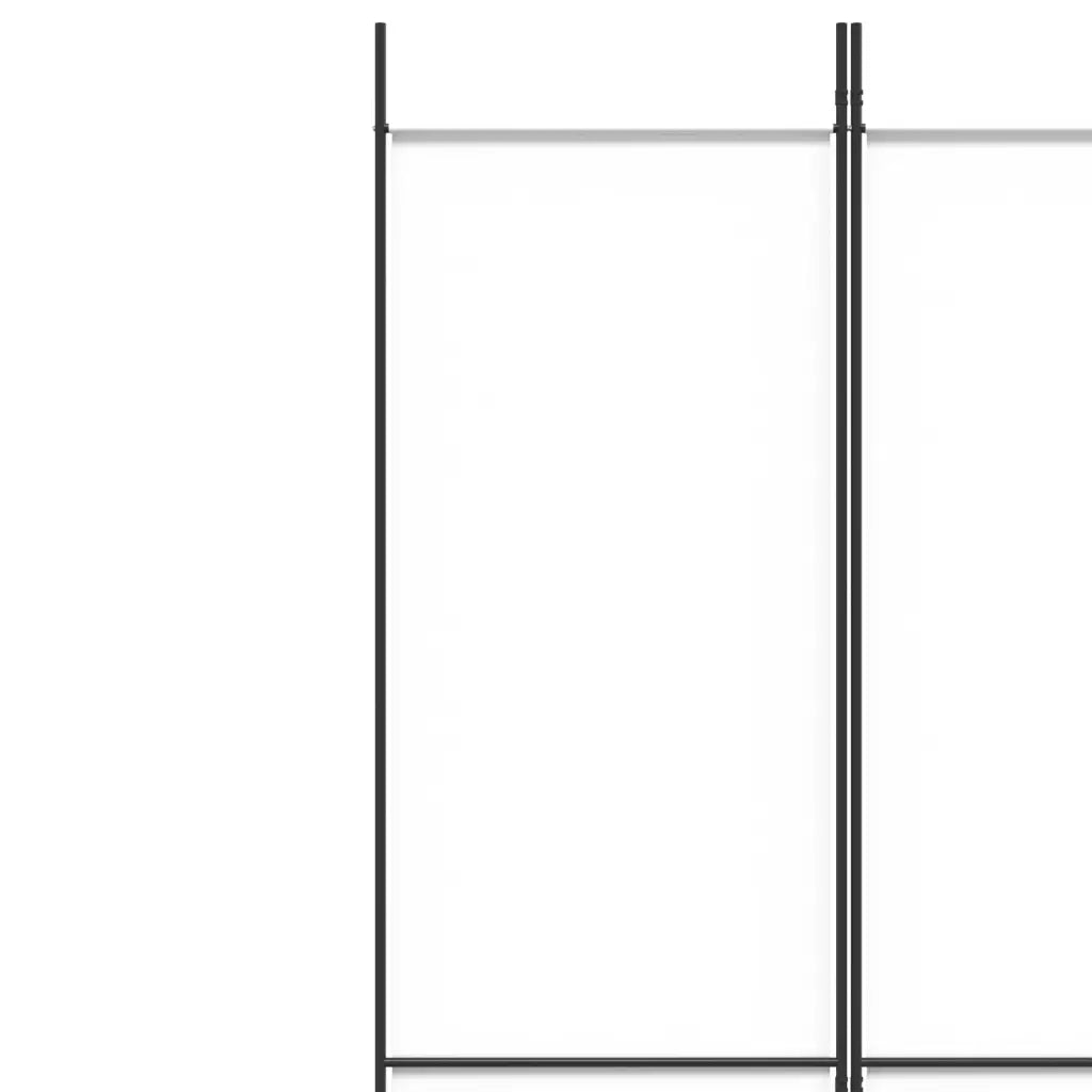 Divisorio a 4 Pannelli Bianco 200x220 cm Tessuto 350198