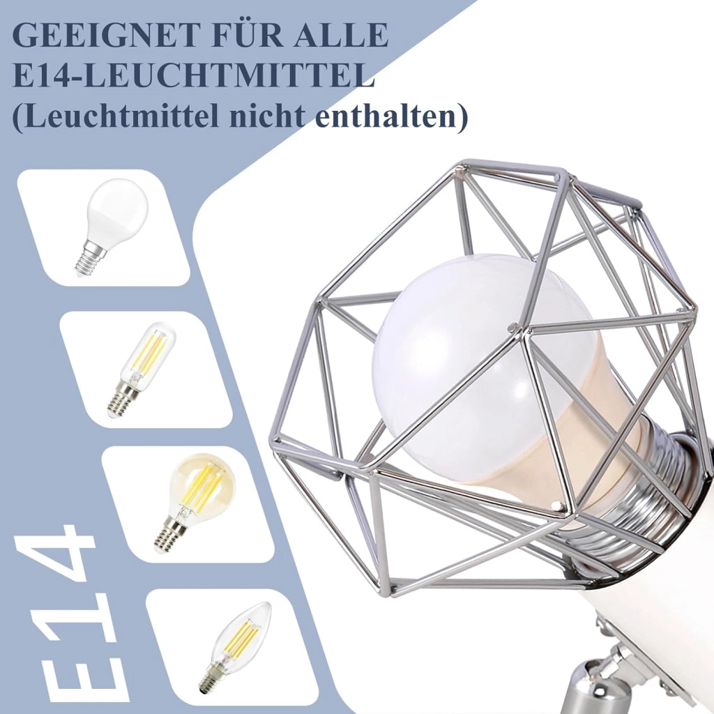 ZMH Faretto da soffitto a LED a 3 luci - lampada da soffitto retrò bianco/nero 350°