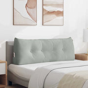 Cuscino per Schiena Grigio chiaro 120 x 24 x 50 cm Velluto