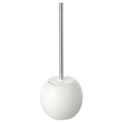 Portascopino Tondo Ceramica Bianco e manico in acciaio Oslo