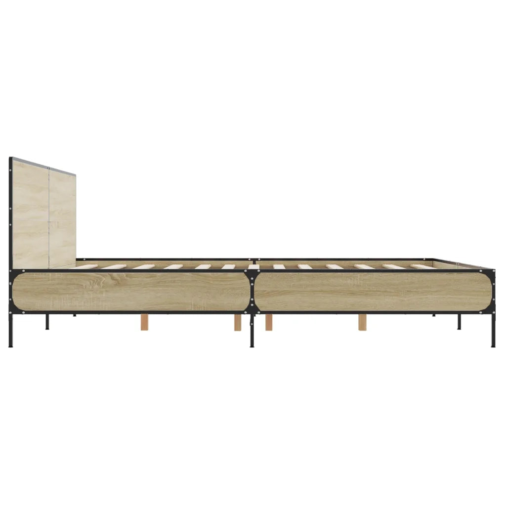Giroletto Rovere Sonoma 180x200 cm in Legno Multistrato Metallo 3280013