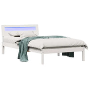 Letto singolo | Letto per adulti | Struttura del letto Bianco 90 x 200 cm Pino massello