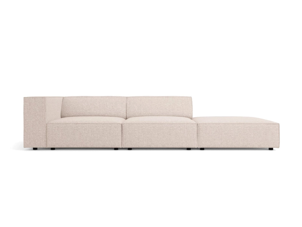 Cosmopolitan Design - Divano destro "Arendal" 4 posti in ciniglia beige 
