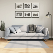 Tappeto a Pelo Corto HUARTE Morbido e Lavabile Grigio 120x120cm 375075