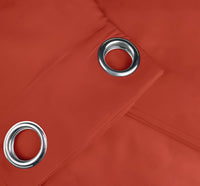 Tenda Semioscurante 140 x 290 Cm Moderne Con Occhielli  Terracotta - 1 Tenda