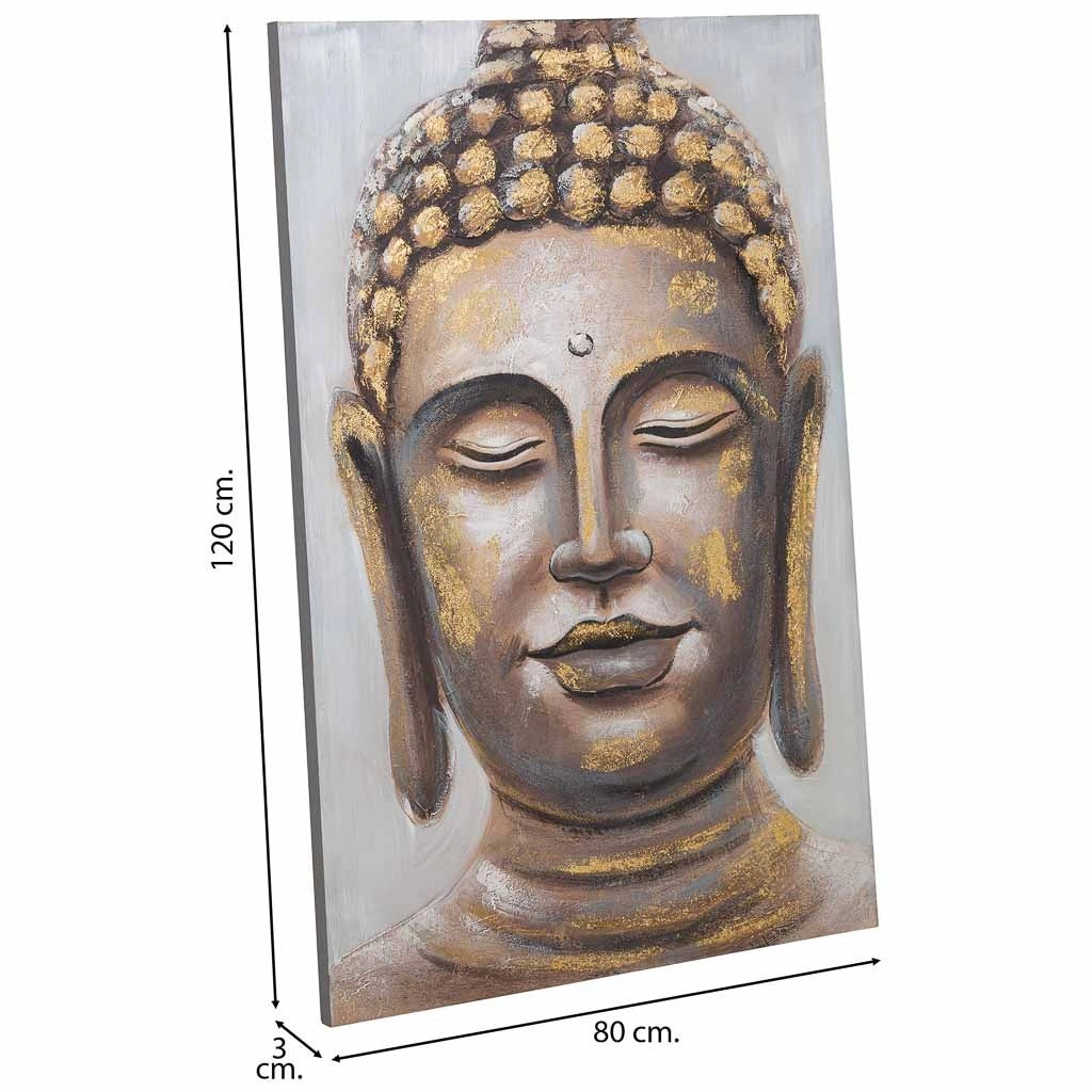 Quadro dipinto a mano con rilievo oro 80x120x3h