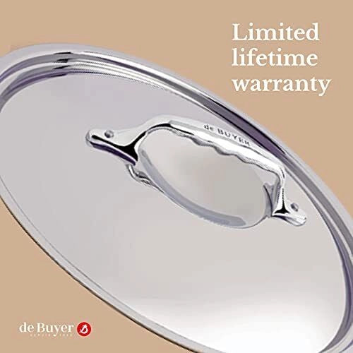 De Buyer 3709.28 Affinity Coperchio in Acciaio INOX 28 cm adatto per induzione lavabile in lavastoviglie colore Acciaio INOX