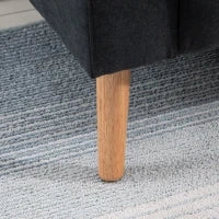 Divano 2 Posti Moderno in Stile Nordico con Schienale Trapuntato in Tessuto, 145x76x88 cm, Grigio