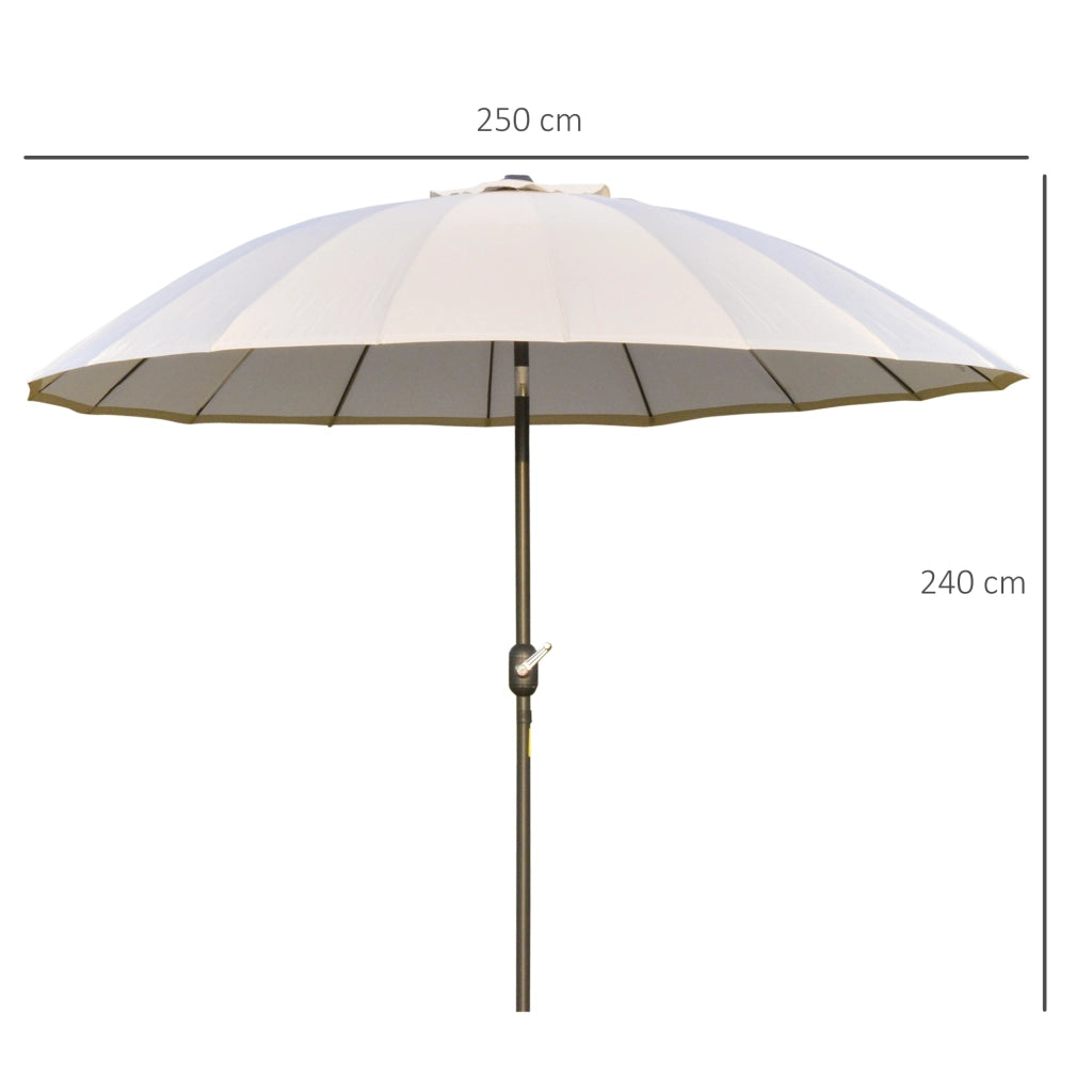 Ombrellone da Giardino e Terrazza ¨C Zephmum ¨C Crema 2.5x2.5m