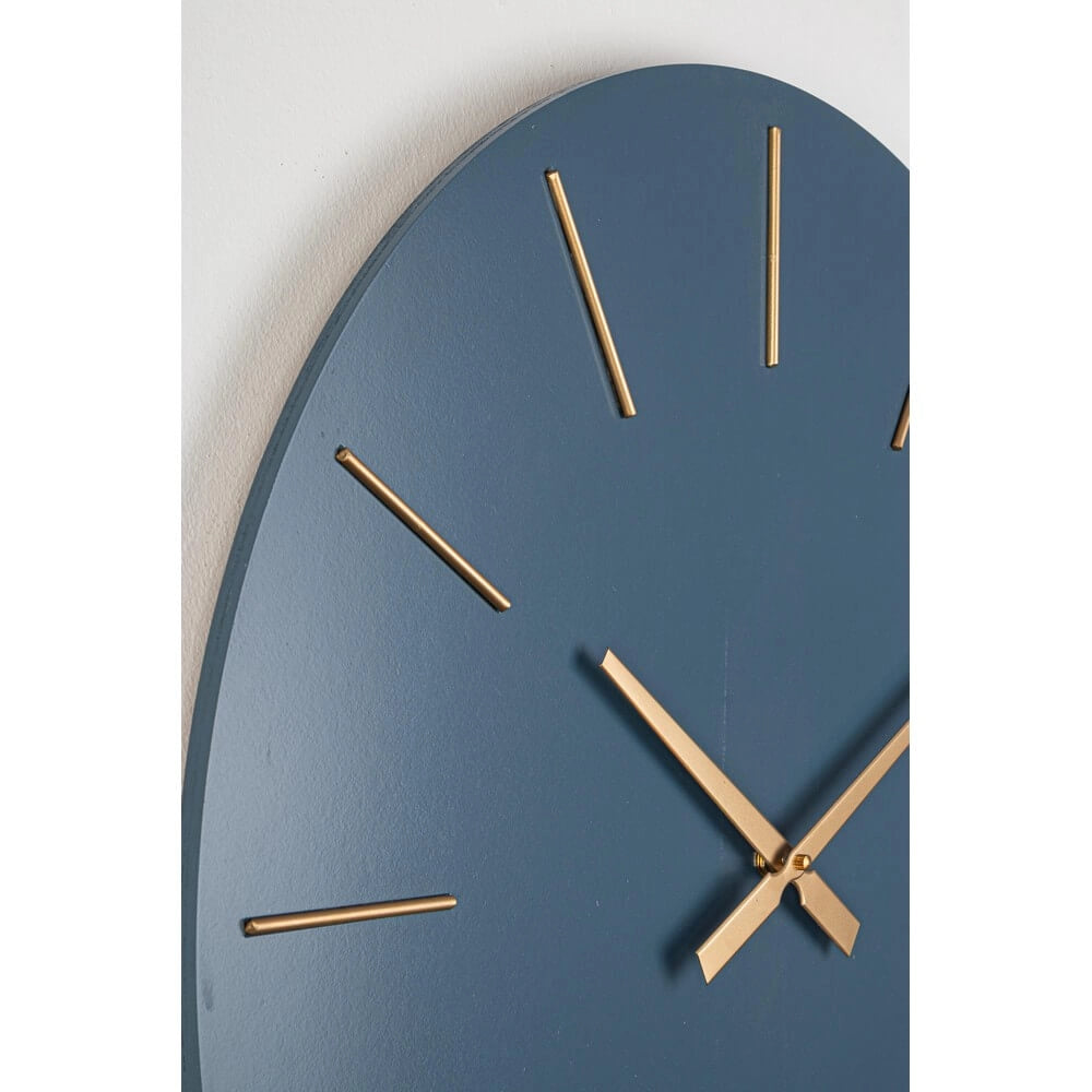 Orologio da Parete Rotondo in MDF con Dettagli Dorati - TINO