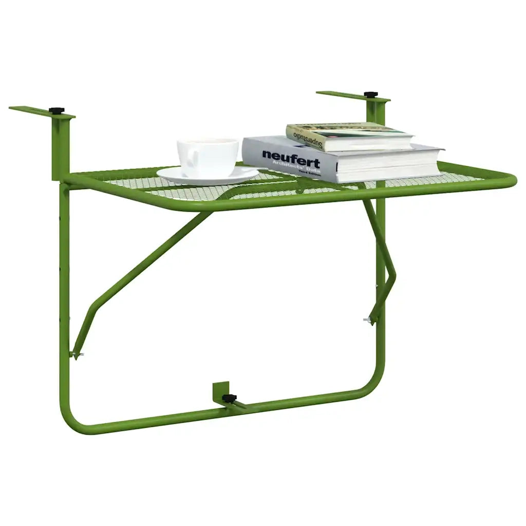 Tavolo da Balcone Verde 60x40 cm in Acciaio cod mxl 47896