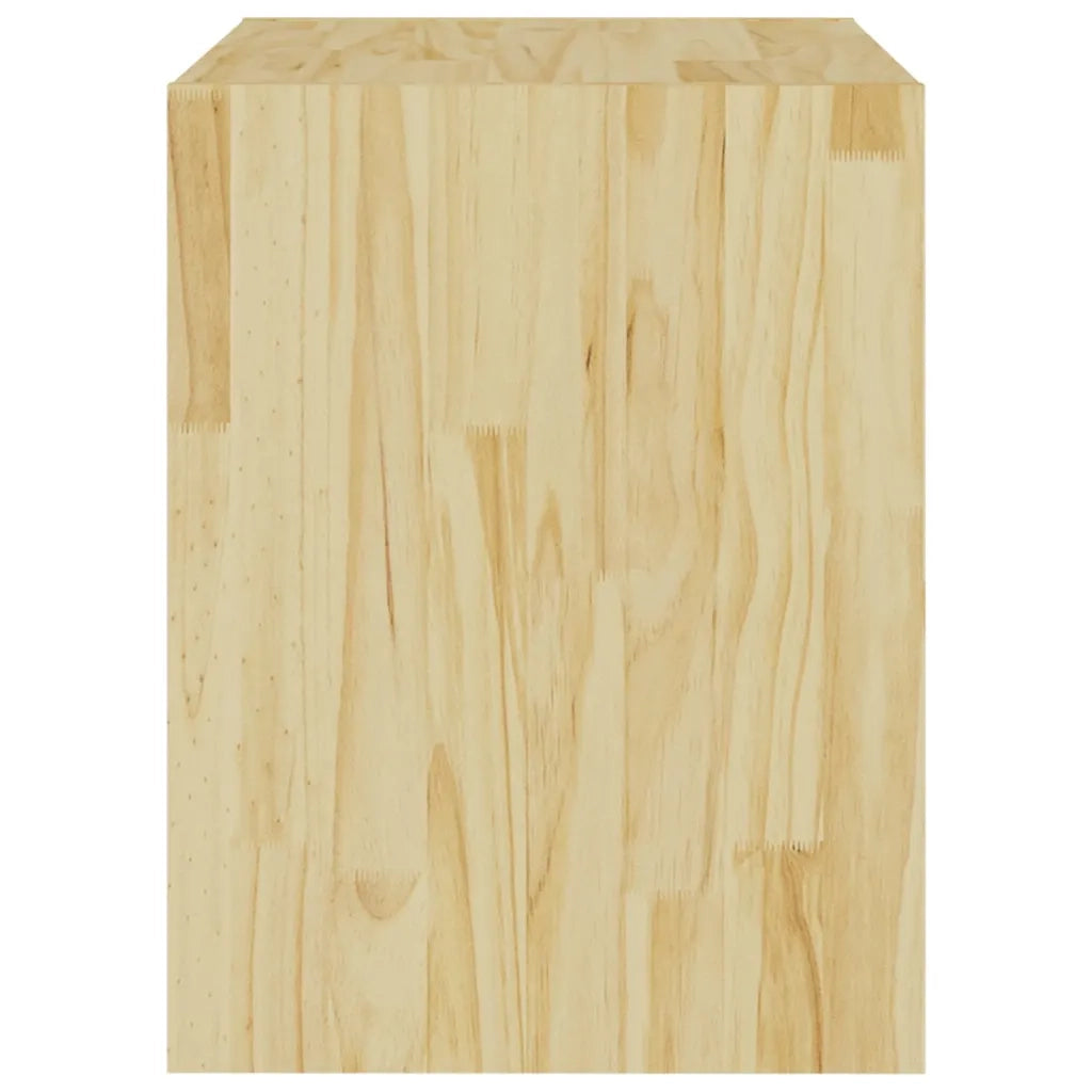 Set di 2 Comodini | Armadio da Notte | Mobiletto da notte 40x30,5x40 cm in Legno Massello di Pino