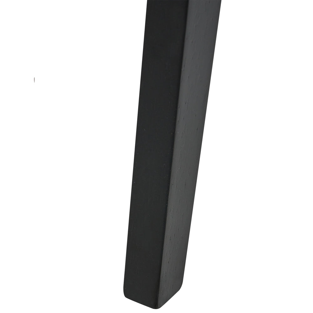 Set di 2 sedie da pranzo con struttura in legno di gomma nero Mobili da cucina e sala da pranzo in stile tradizionale