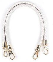 Due pezzi di cintura di pelle PU 60CM intreccio di corda cinture di mano sostitutivi per borse e borse a spalla con 2 ganci a forma di carabina d'oro - Ideale per accessori DIY