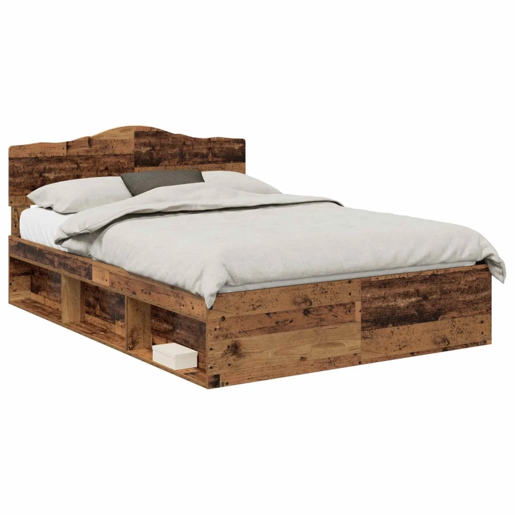Struttura del letto-Giroletto Legno vecchio 140 x 190 cm Pino massello 262020