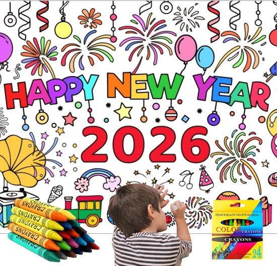 Tavolino coprente acquatica - Tavolino per bambini - Dimensioni 183 x 76 cm - Tavolino con matite colorate - Tavolino per festa di capodanno - Spazio creativo per bambini - Tavolino per feste