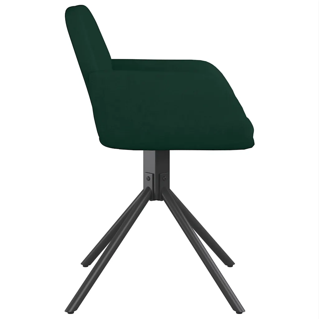 Sedie da Pranzo Girevoli 2 pz | Sedie da cucina Verde Scuro in Velluto