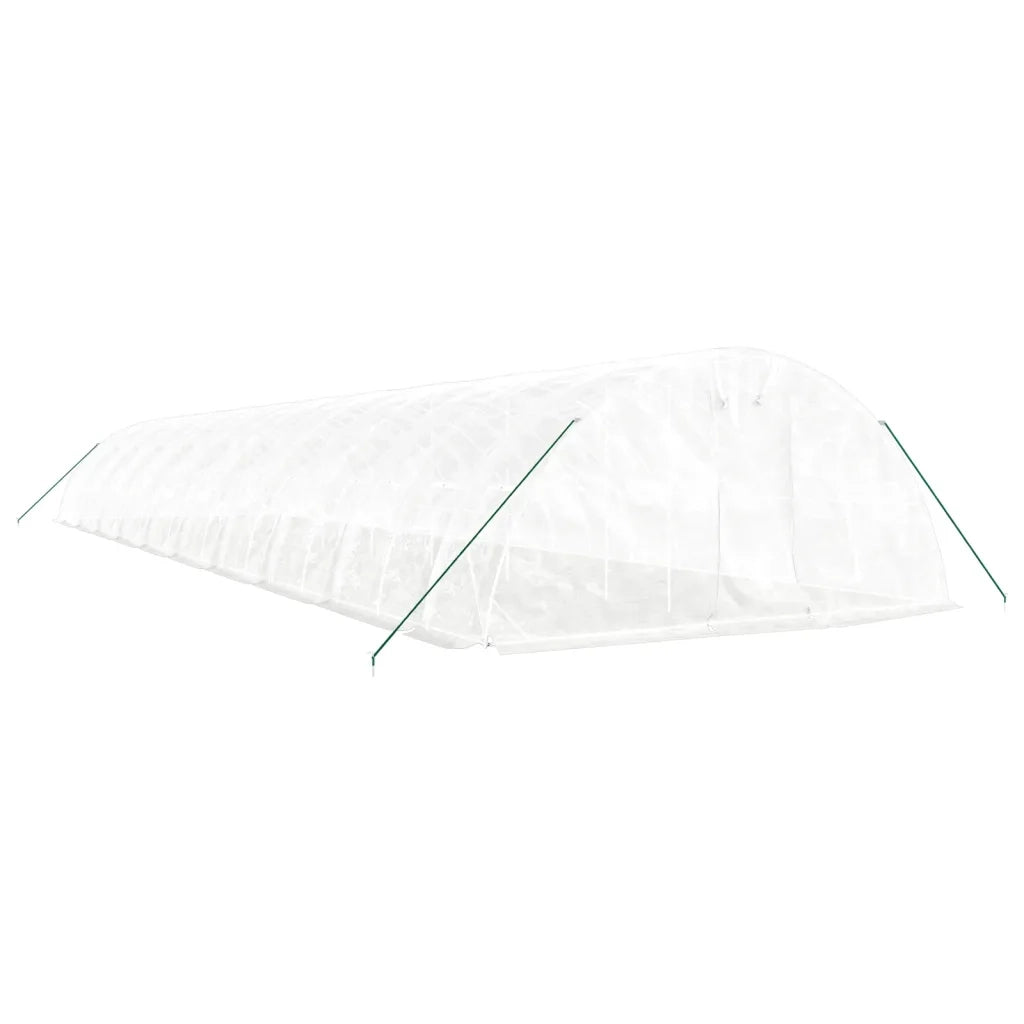Serra con Telaio in Acciaio Bianco 100 mÂ² 20x5x2,3 m