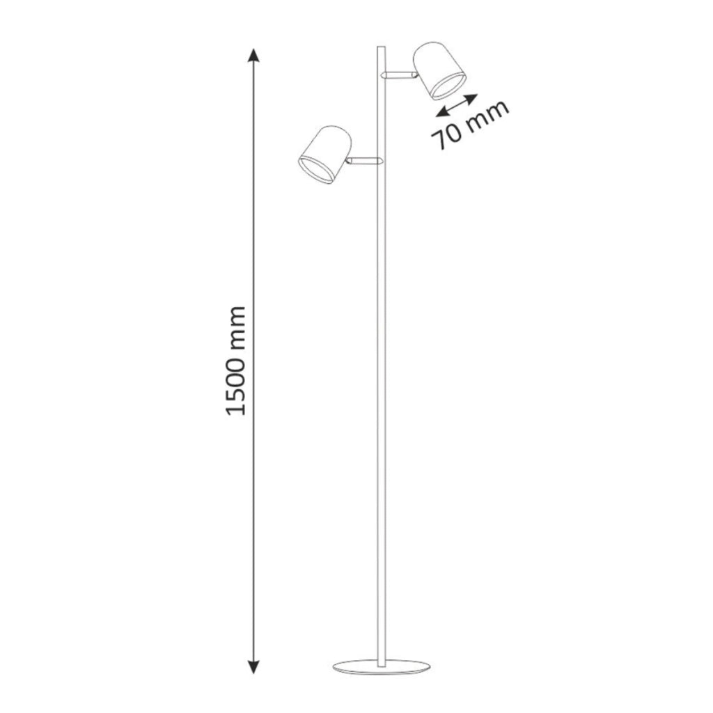 Lampada da scrivania LED nera 3000K RAWI Polux 318442