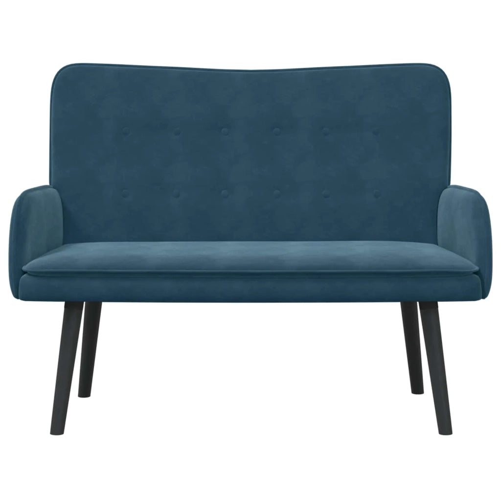 Sofa a Due Posti Blu 115 x 61 x 87 cm Velluto 42028921