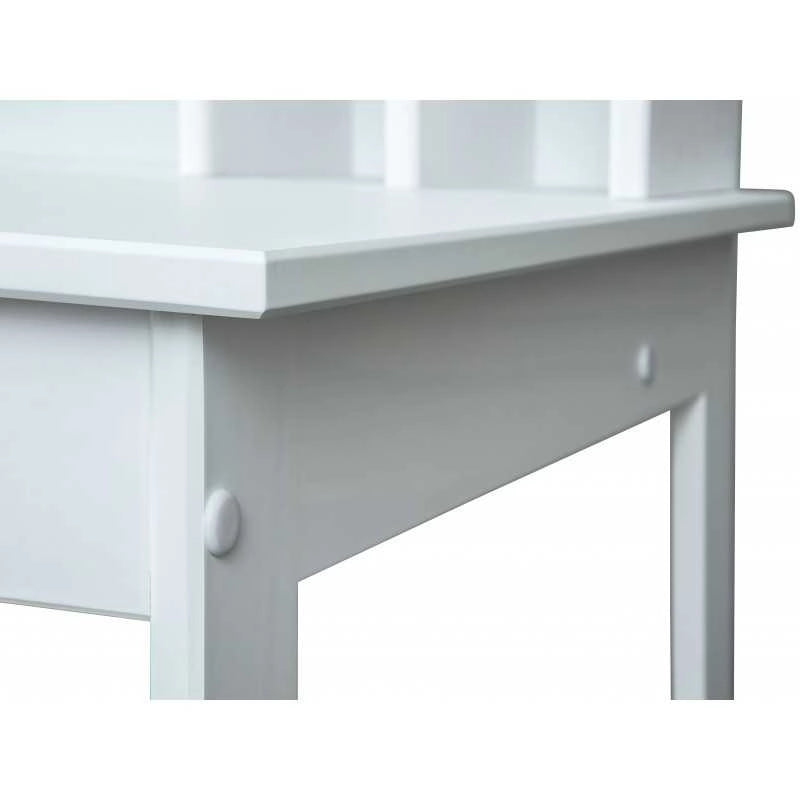 Scrittoio Inter Link in pino tinto bianco e piano alzabile in mdf bianco