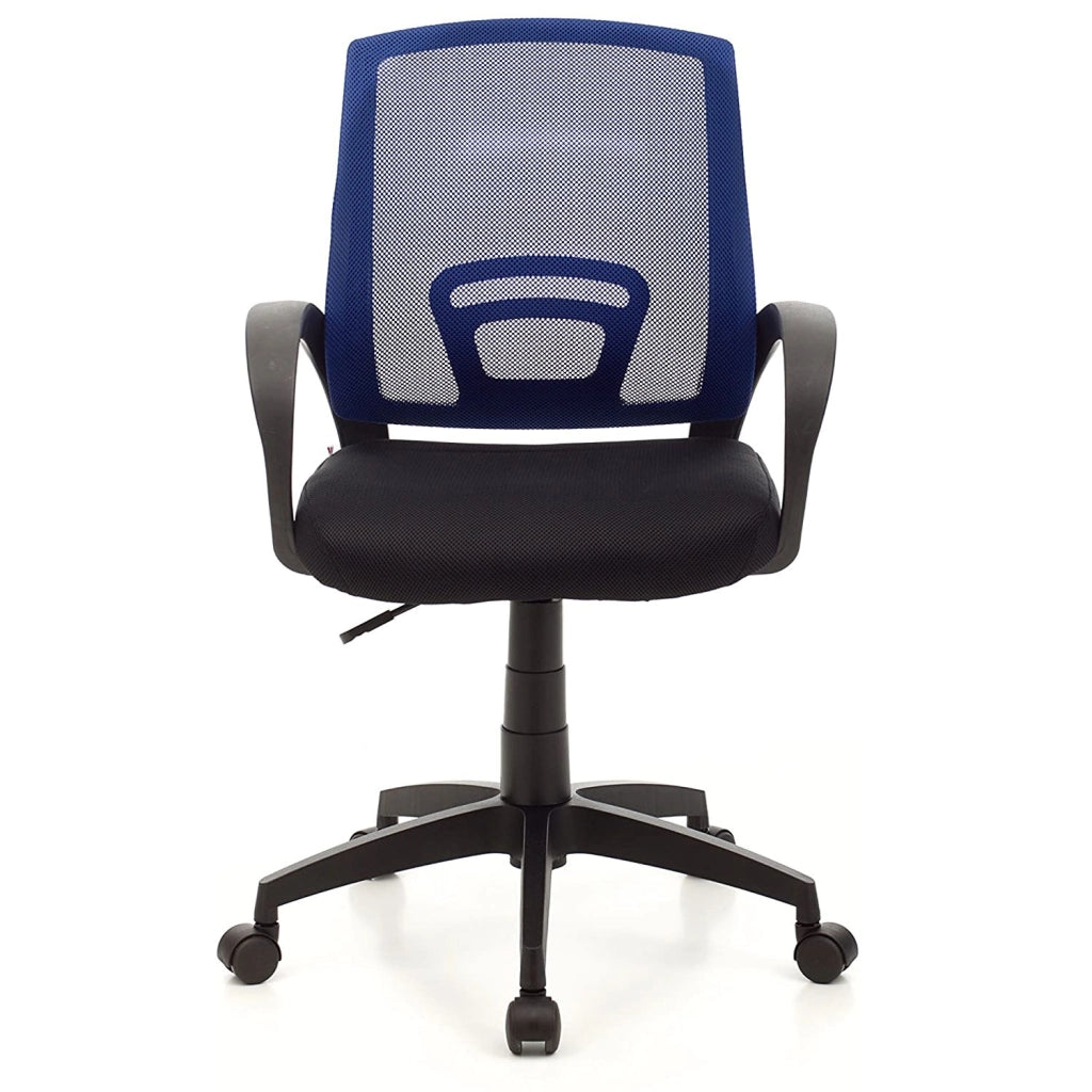 Marvin Poltrona Ufficio Ergonomica Girevole con Ruote, Sedia Scrivania Regolabile in Altezza con Schienale Traspiran Blu