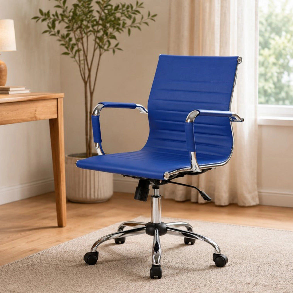 Poltrona da Ufficio Pictont\, Sedia con Ruote Regolabile, Grigio