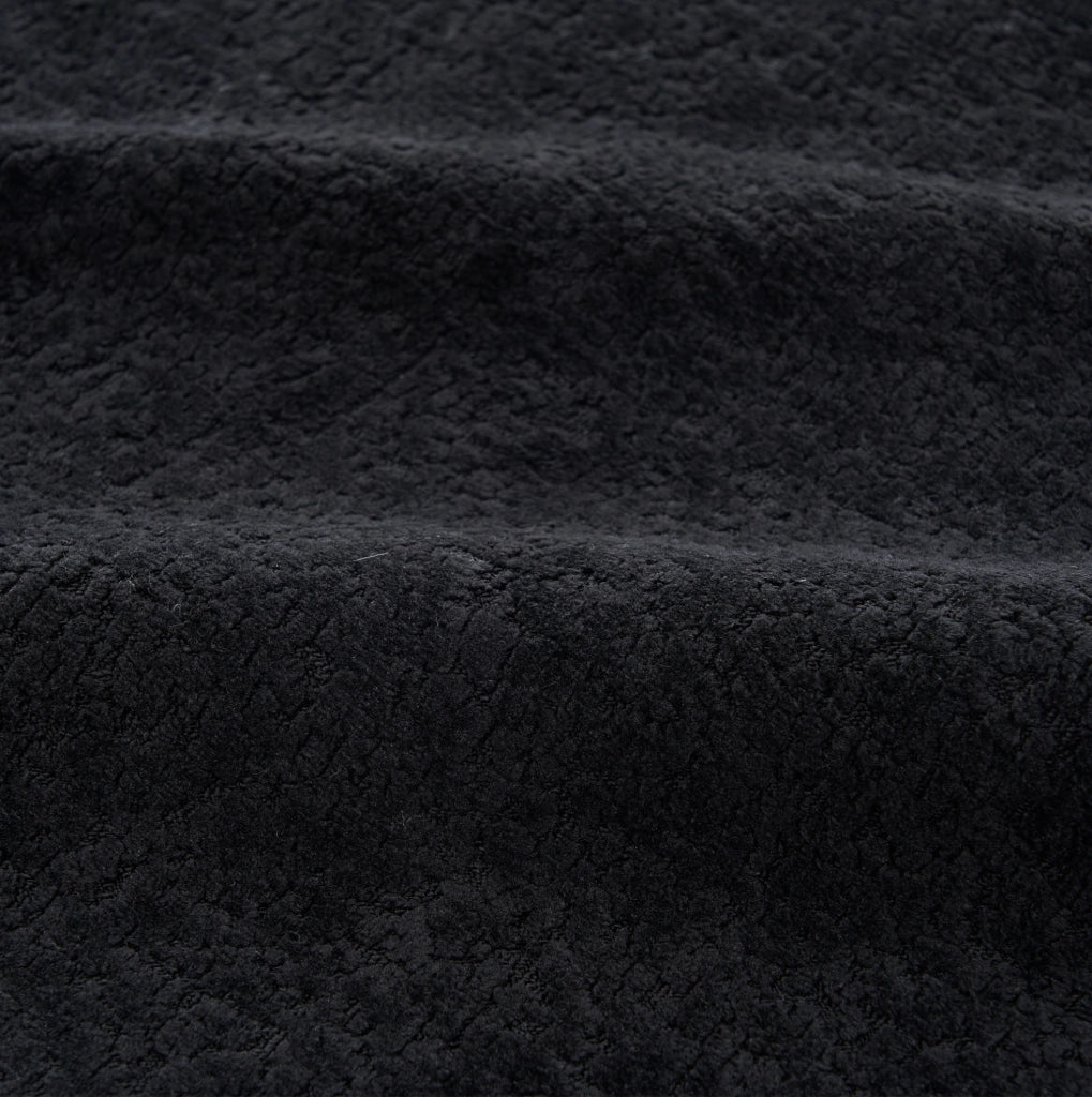 Divano letto modulare in ciniglia nero; struttura interamente in schiuma