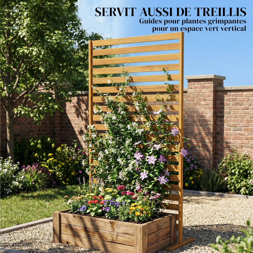 Paravent per Esterno in Legno ¨C zephmum ¨C 80x40x170 cm Marrone