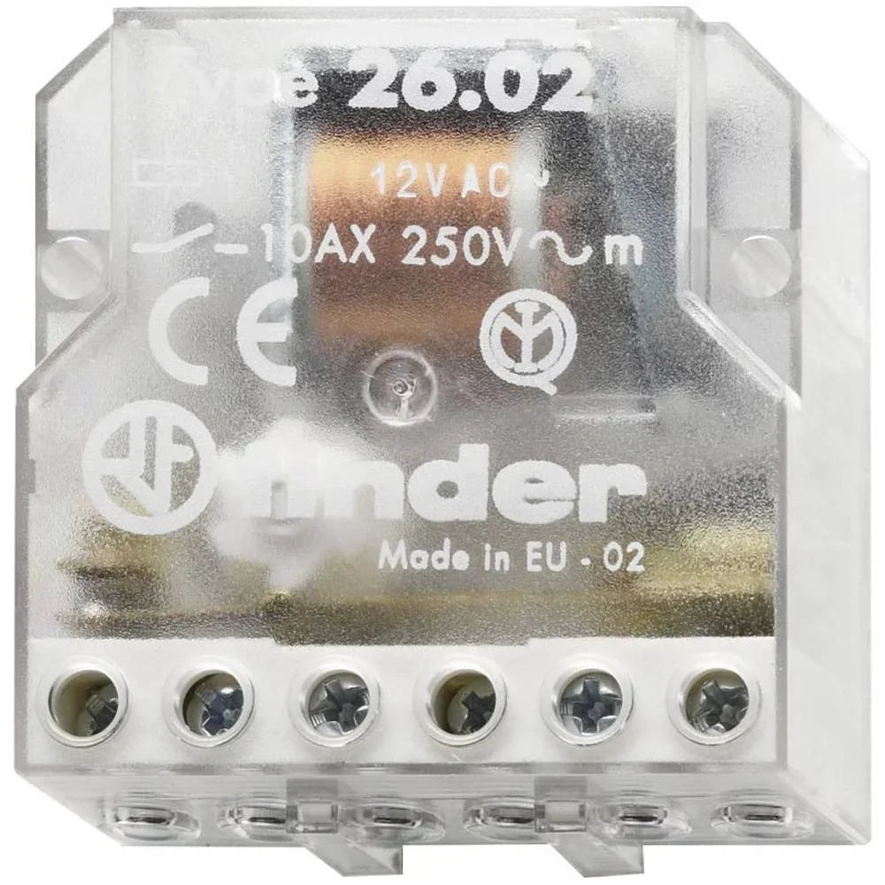 Relè ad impulsi Finder Interruttore bipolare 2 NO, AC 230VAC 260282300000