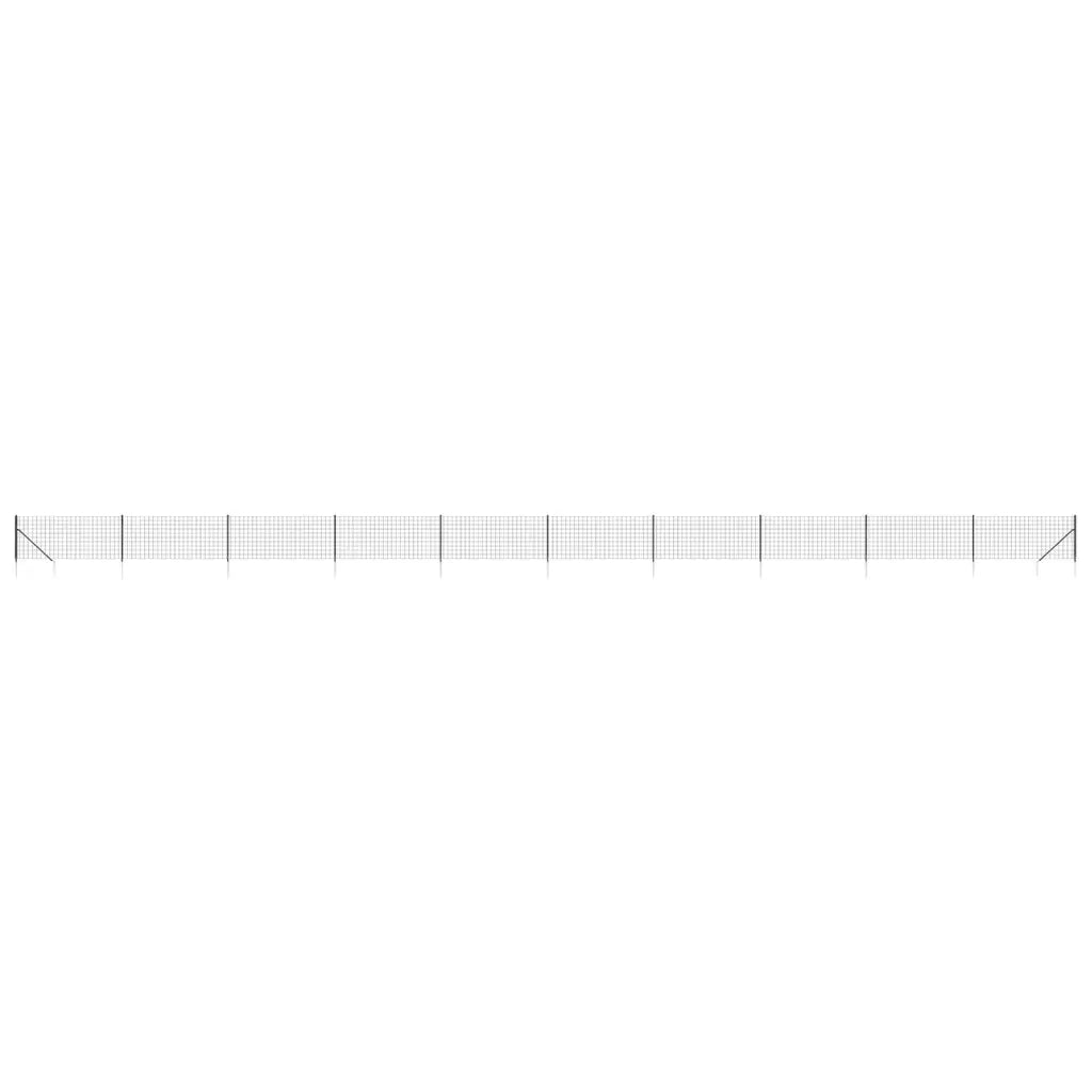 Recinzione Metallica con Picchetti Ancoraggio Antracite 1x25 m 154281