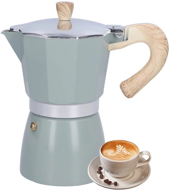 Apparecchio espresso manuale per viaggio - 300 millilitri - colore blu mare - materiali in alluminio