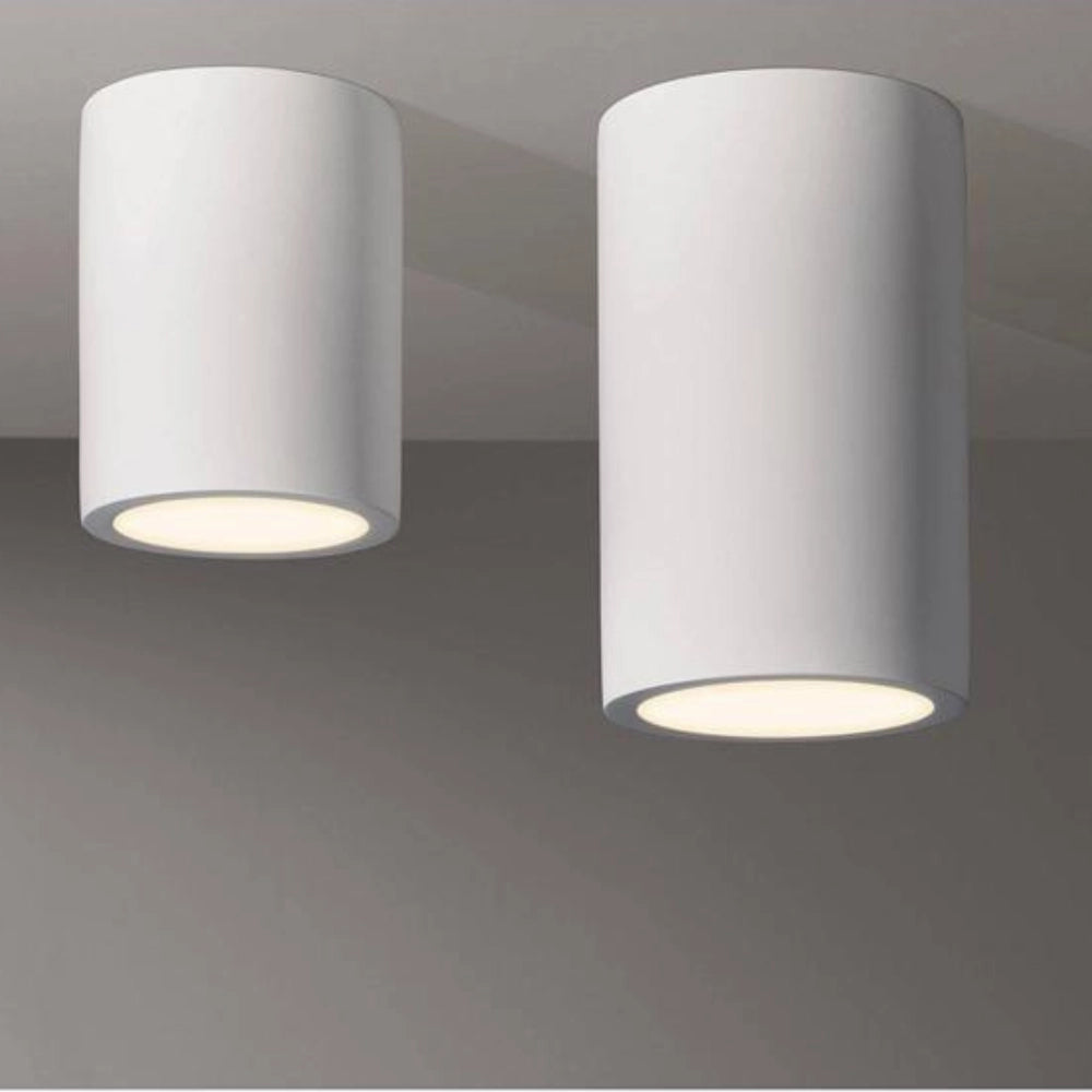 Applique lampada gesso bianco verniciabile da soffitto Ø 70 mm x l. 170 mm