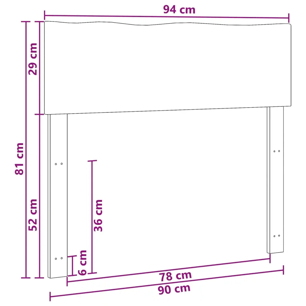 Testiera con bordo vivo ROSTOCK Naturale 90 cm 903270
