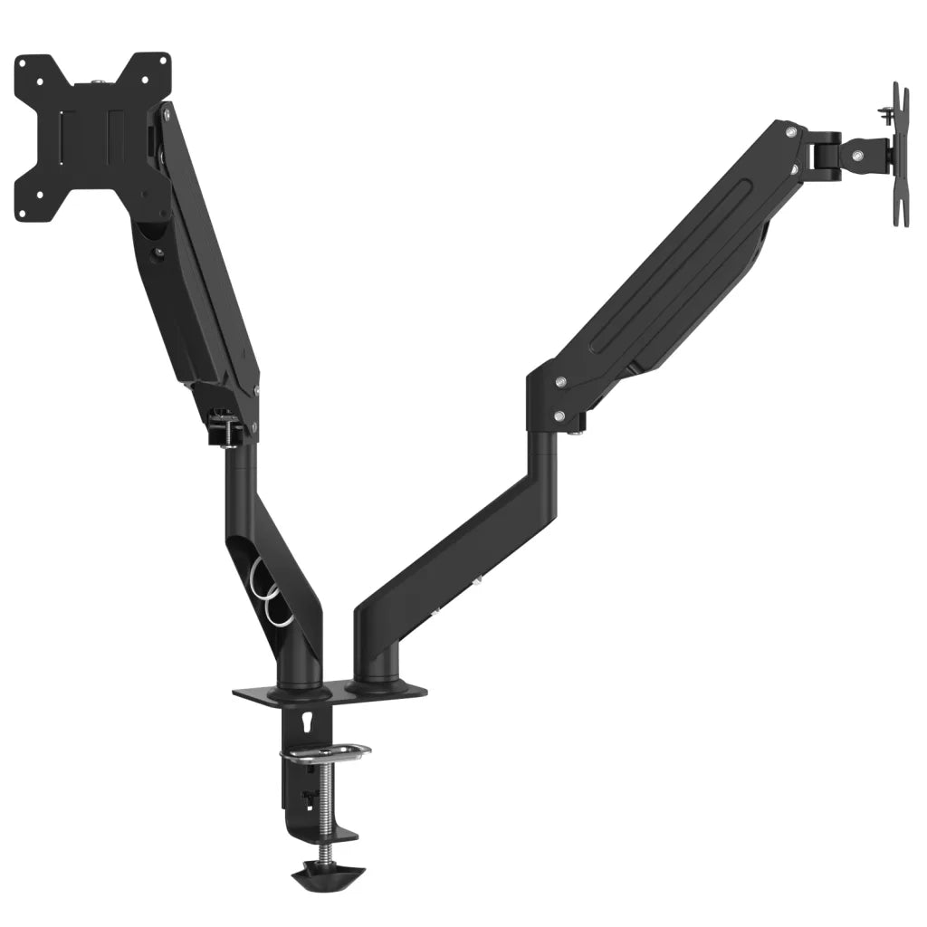 vidaXL Braccio TV Doppio per Schermo Max 27 Pollici Molla a Gas 20 kg